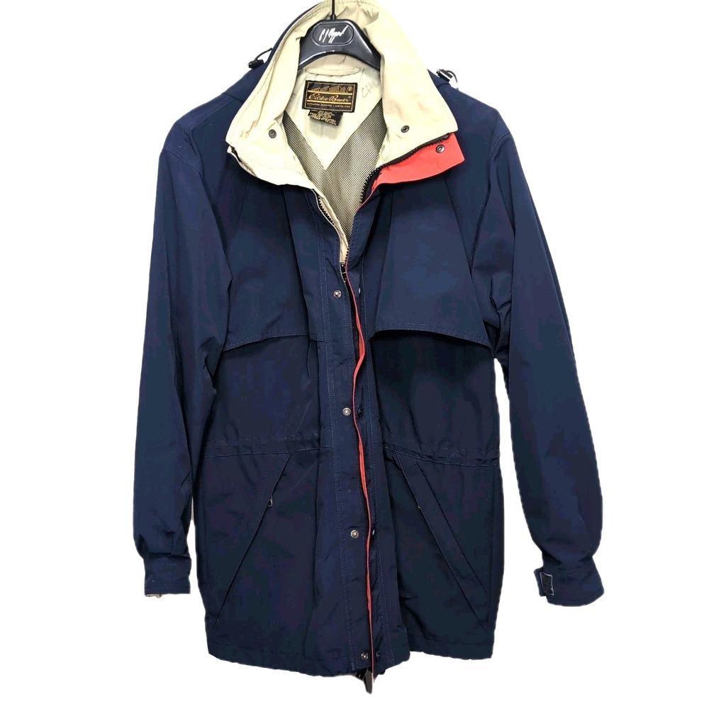 90s Eddie Bauer Expedition Outfitter‎ Waterproof Jacket Parka Mens L Navy Blue